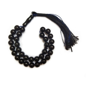 Chapelet islamique en agate noire avec 33 perles