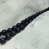 Chapelet islamique en agate noire avec 33 perles