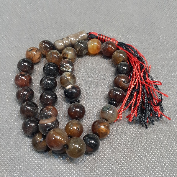 Chapelet islamique en agate “Tara” avec 33 perles