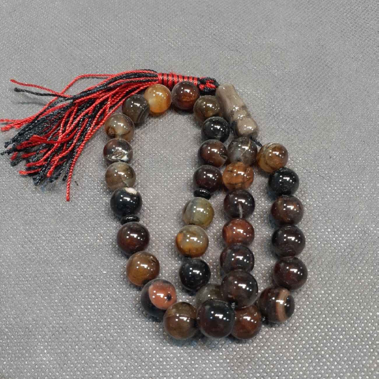 Chapelet islamique en agate “Tara” avec 33 perles