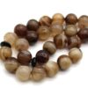 Chapelet islamique en agate brune avec 33 perles