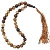 Chapelet islamique en agate brune avec 33 perles