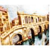 Tapis persan figuratif noué à la main de Tabriz représentant Venise