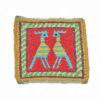Sous-verre Kilim Persan Tissé à la Main avec Motif de Huppe