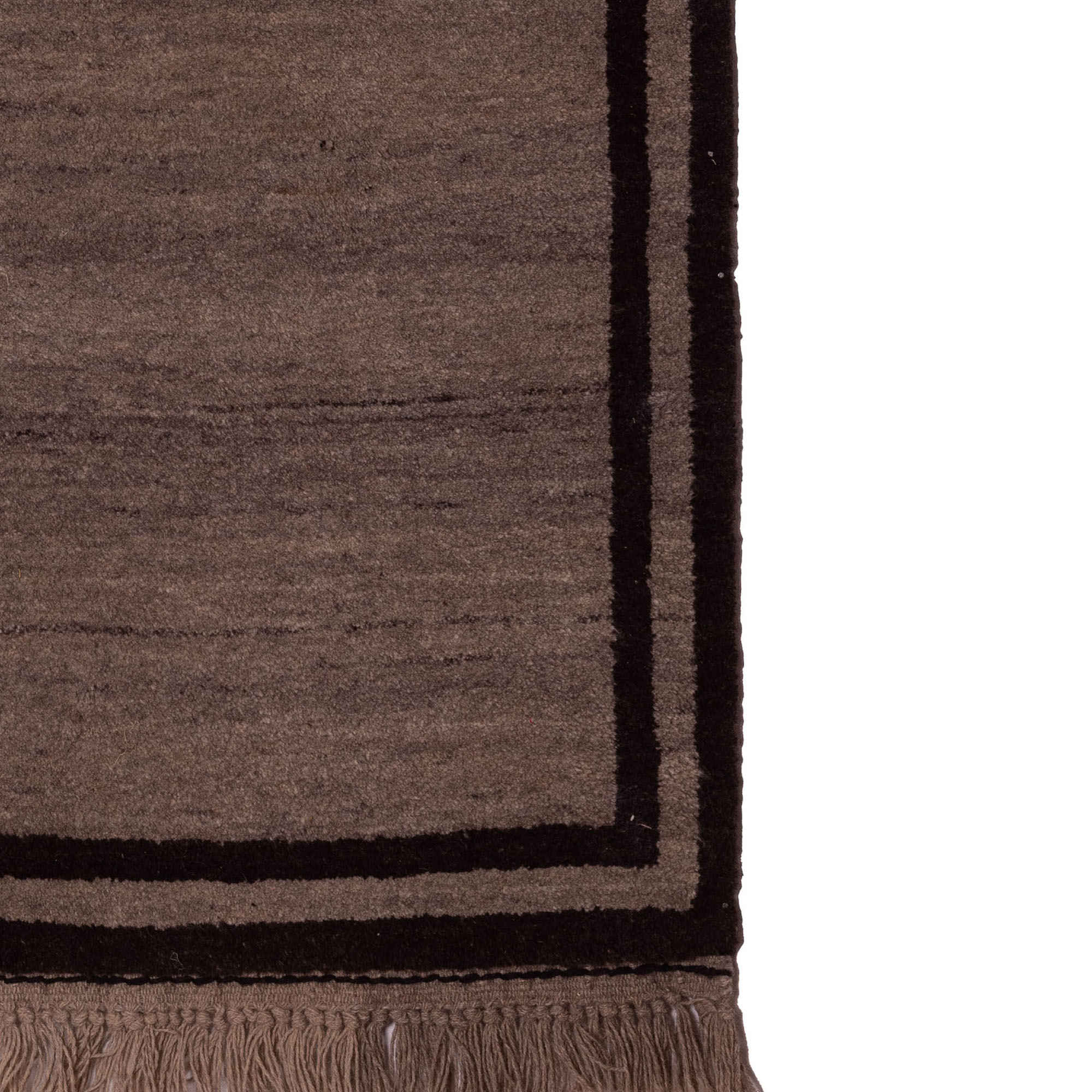 Tapis Gabbeh en laine persane tissé à la main en Fars bordé marron