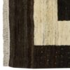 Tapis Gabbeh en laine persane véritablement tissé à la main crème & marron