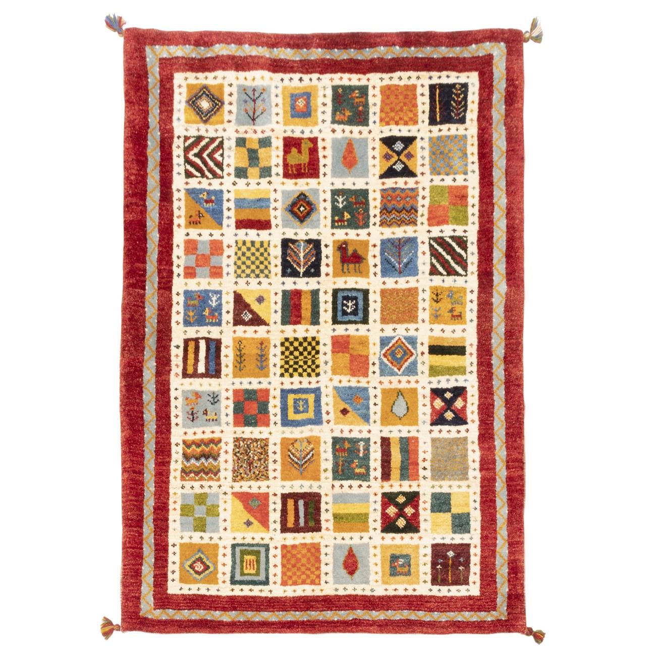 Tapis en laine Gabbeh persan tissé à la main en Fars Kashkuli