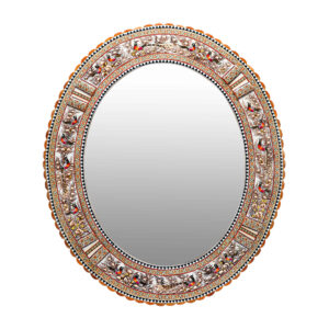Cadre de miroir en bois persan – Design en relief Khatamkari