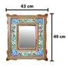 Cadre de miroir en bois – Design miniature en relief Khatamkari