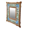 Cadre de miroir en bois – Design miniature en relief Khatamkari