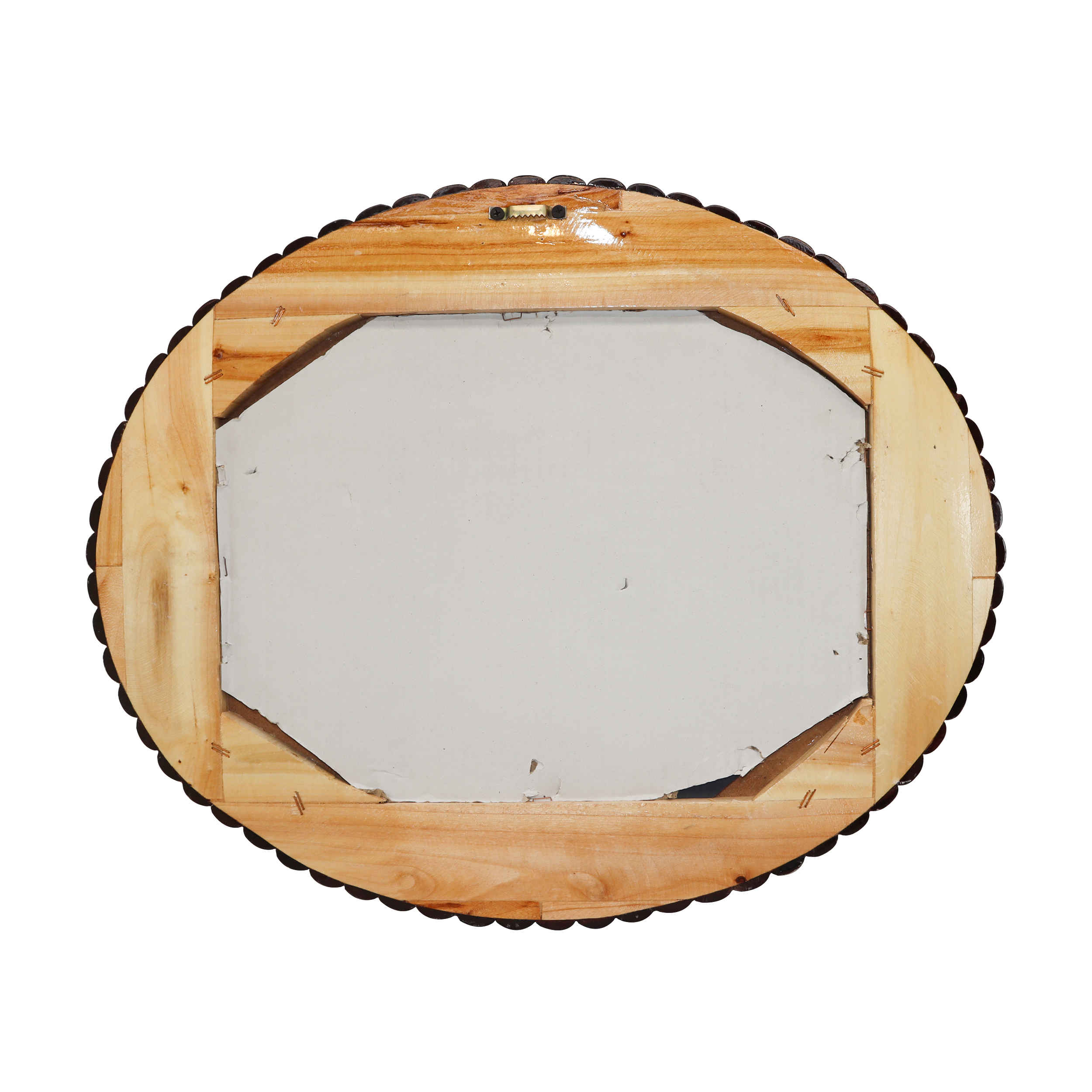 Cadre de miroir en bois persan – Modèle elliptique Khatamkari