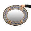 Cadre de miroir en bois persan – Modèle elliptique Khatamkari