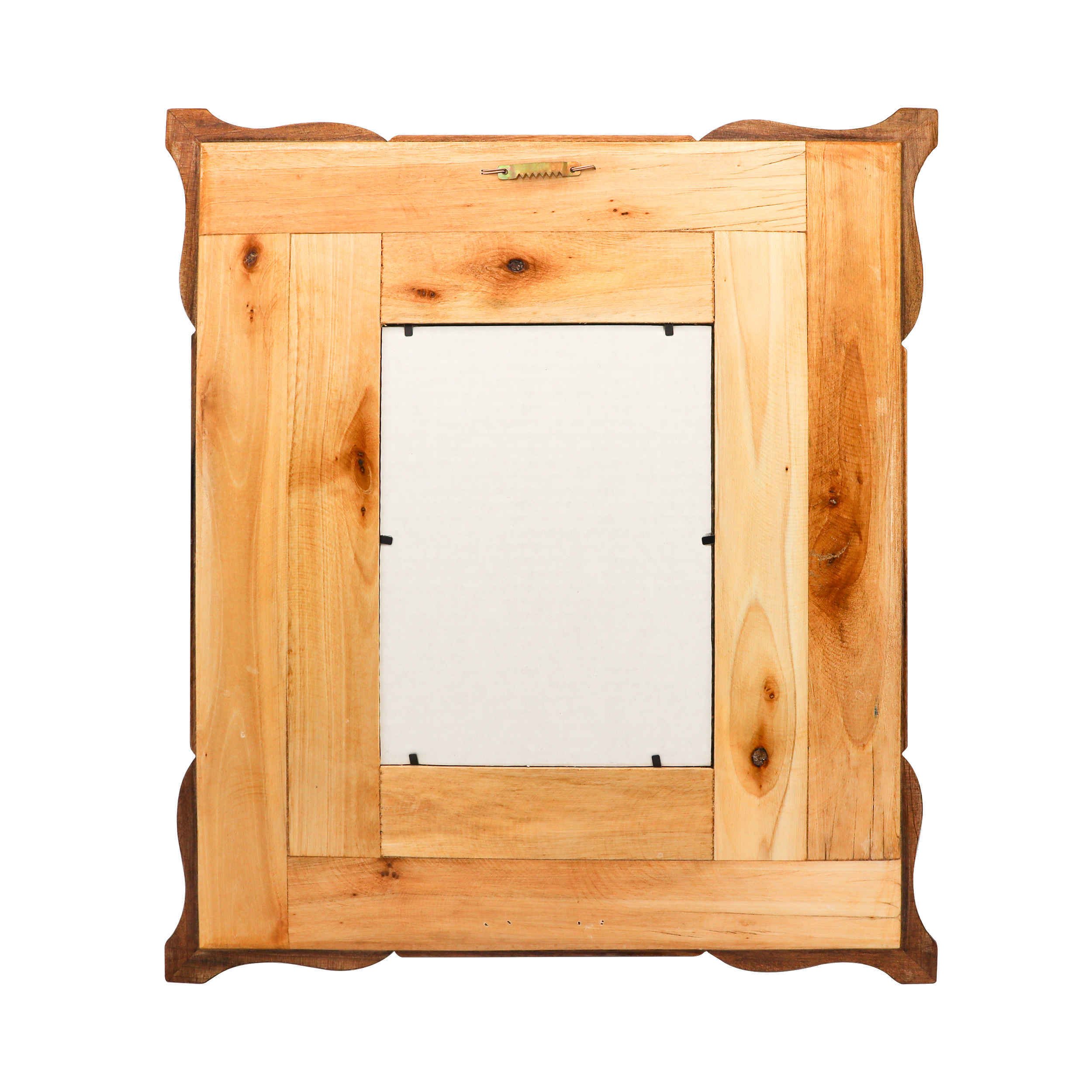 Cadre de miroir en bois persan – Motifs paon & fleurs Khatamkari