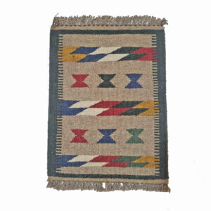 Tapis Kilim en laine persane authentique tissé à la main à Shiraz Qashqai crème