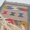 Tapis Kilim en laine persane authentique tissé à la main à Shiraz Qashqai crème