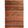 Tapis Kilim en laine persane tissé à la main traditionnellement rayé