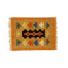 Tapis en laine Kilim persan tissé à la main en Fars géométrique orange