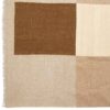 Tapis en laine Kilim persan tissé à la main en Fars à carreaux marron