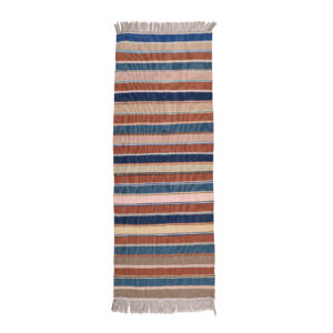 Tapis en laine Kilim persan tissé à la main en Isfahan rayé