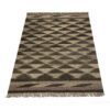 Tapis en laine Kilim persan tissé à la main en Shiraz marron