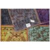 Tapis Persan Vintage Patchwork Noué à la Main à Carreaux