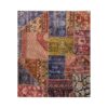 Tapis Persan Vintage Patchwork Noué à la Main Géométrique
