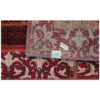 Tapis Persan Vintage Patchwork Noué à la Main Géométrique Rouge