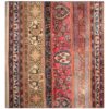Tapis Persan Vintage Patchwork Noué à la Main Rayé