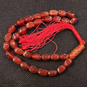 Chapelet islamique en agate naturelle avec 33 perles