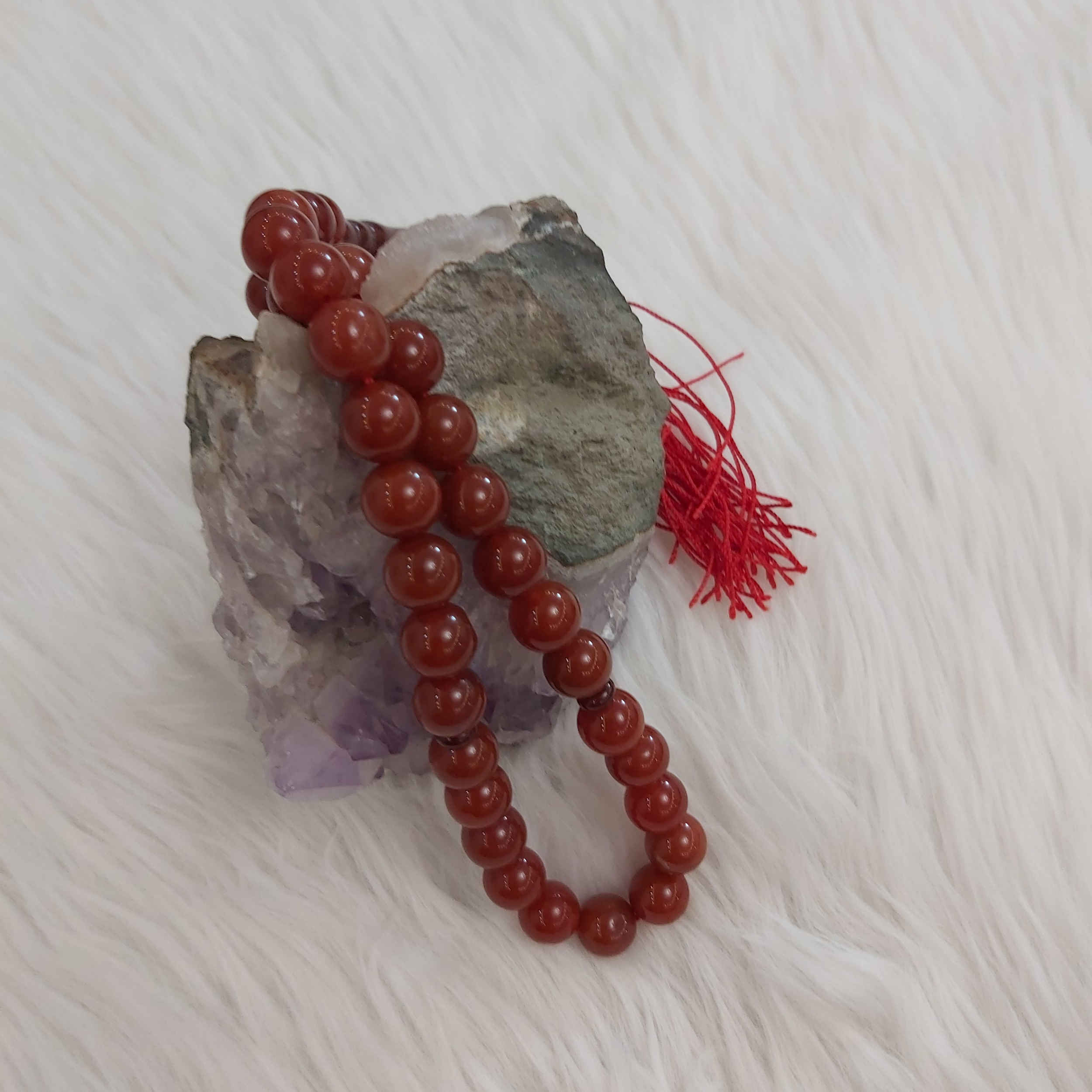 Chapelet islamique en agate “Sorkh” avec 33 perles