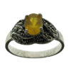 Bague en Citrine Jaune en Argent pour Femme