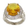 Bague en Citrine Jaune Persane en Argent pour Homme Afsoon