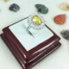 Bague en Citrine Jaune en Argent pour Femme Khorshid