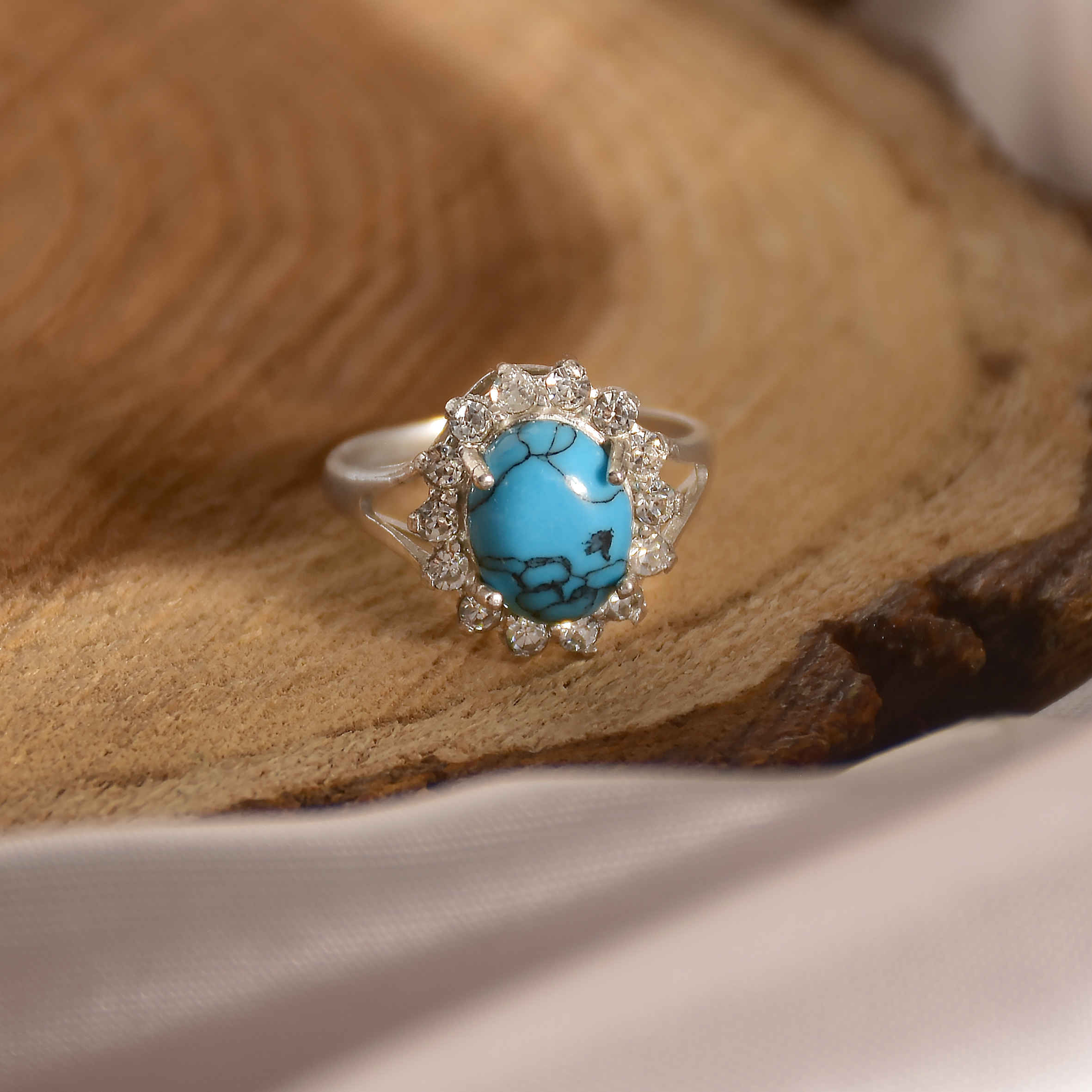 Bague Artisanale en Argent avec Turquoise pour Femme