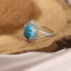 Bague Artisanale en Argent avec Turquoise pour Femme