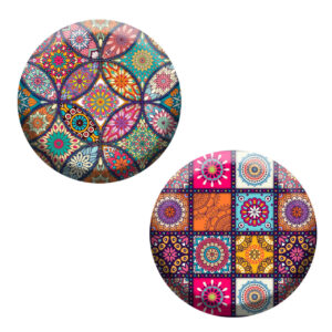 Badge à Épingle Traditionnel Persan avec Motif Intriqué (2 pièces)