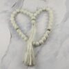 Chapelet islamique en agate blanche avec 33 perles