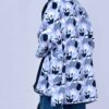 Manteau ouvert pour femme persane, coupe ample, motif à pois