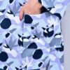 Manteau ouvert pour femme persane, coupe ample, motif à pois