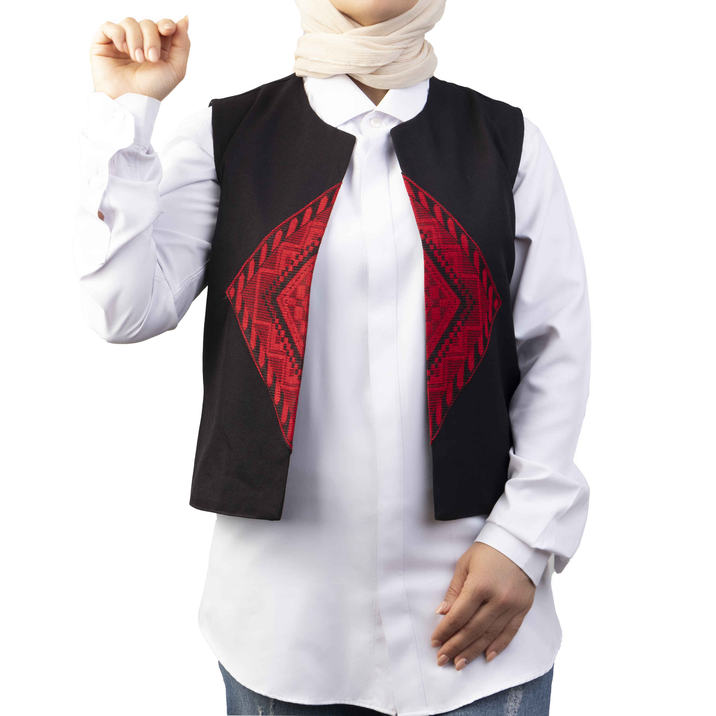 Gilet brodé pour femme avec motif Balochi