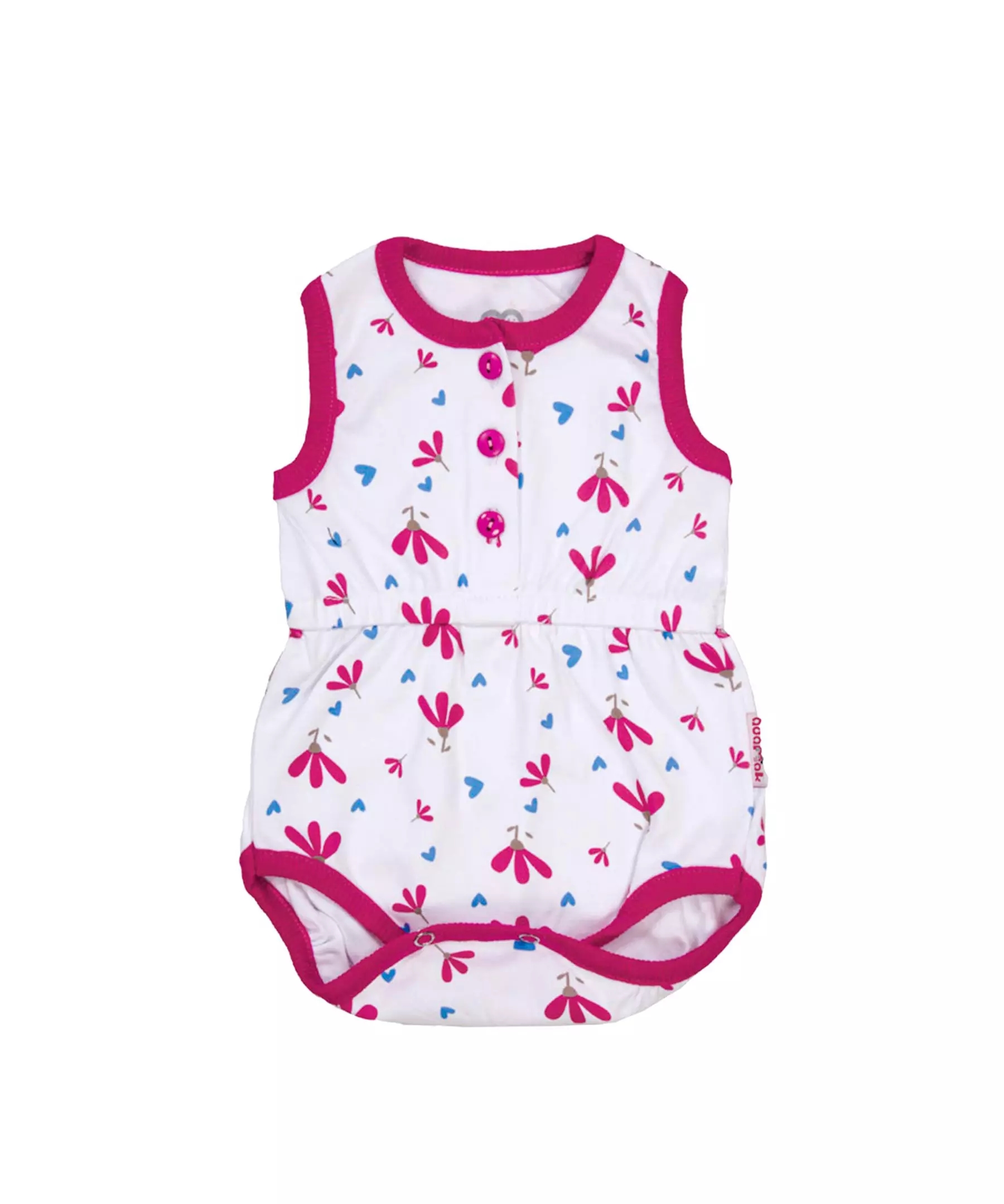 Body sans manches à fleurs rose pour fille bébé