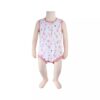 Body sans manches à fleurs rose pour fille bébé