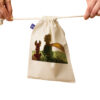 Sac de rangement en coton à cordon - Écologique et réutilisable Design Le Petit Prince