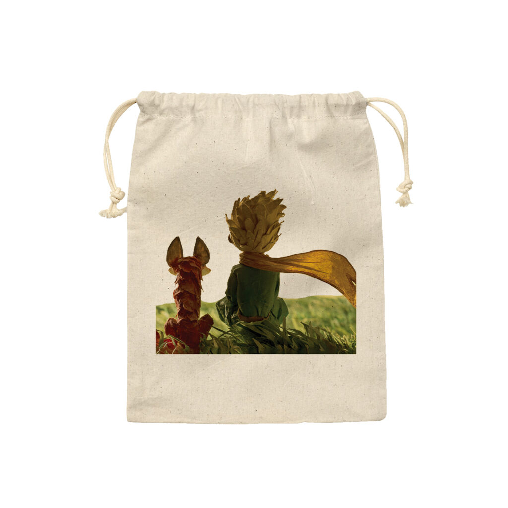 Sac de rangement en coton à cordon - Écologique et réutilisable Design Le Petit Prince