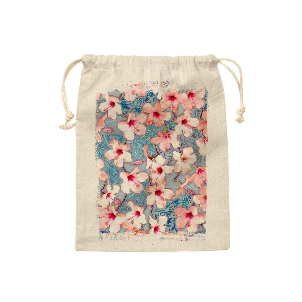 Sac de rangement en coton à cordon - Écologique et réutilisable