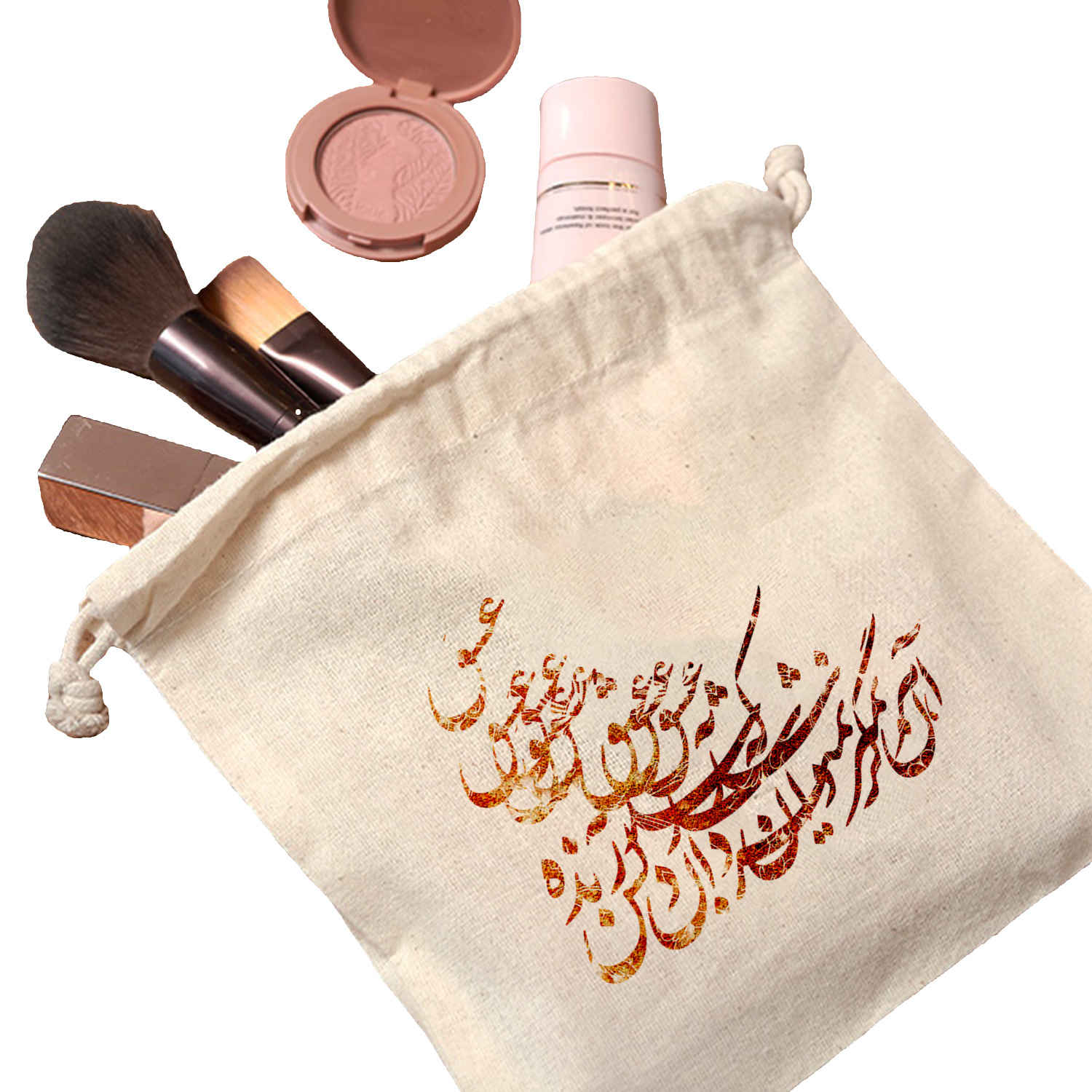 Sac de rangement en coton à cordon – Écologique et réutilisable Lin