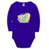 Ensemble de 4 bodies bébé à épaules rabattables avec design dinosaure