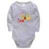Ensemble de 4 bodies bébé à épaules rabattables avec design dinosaure