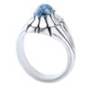 Bague en Argent Persan Faite Main pour Homme avec Turquoise de Neyshabur