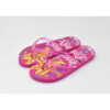 Tongs duveteuses pour femmes rose